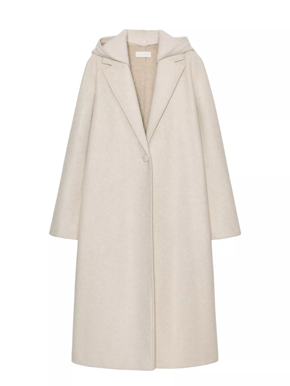 Zara hooded soft white coat